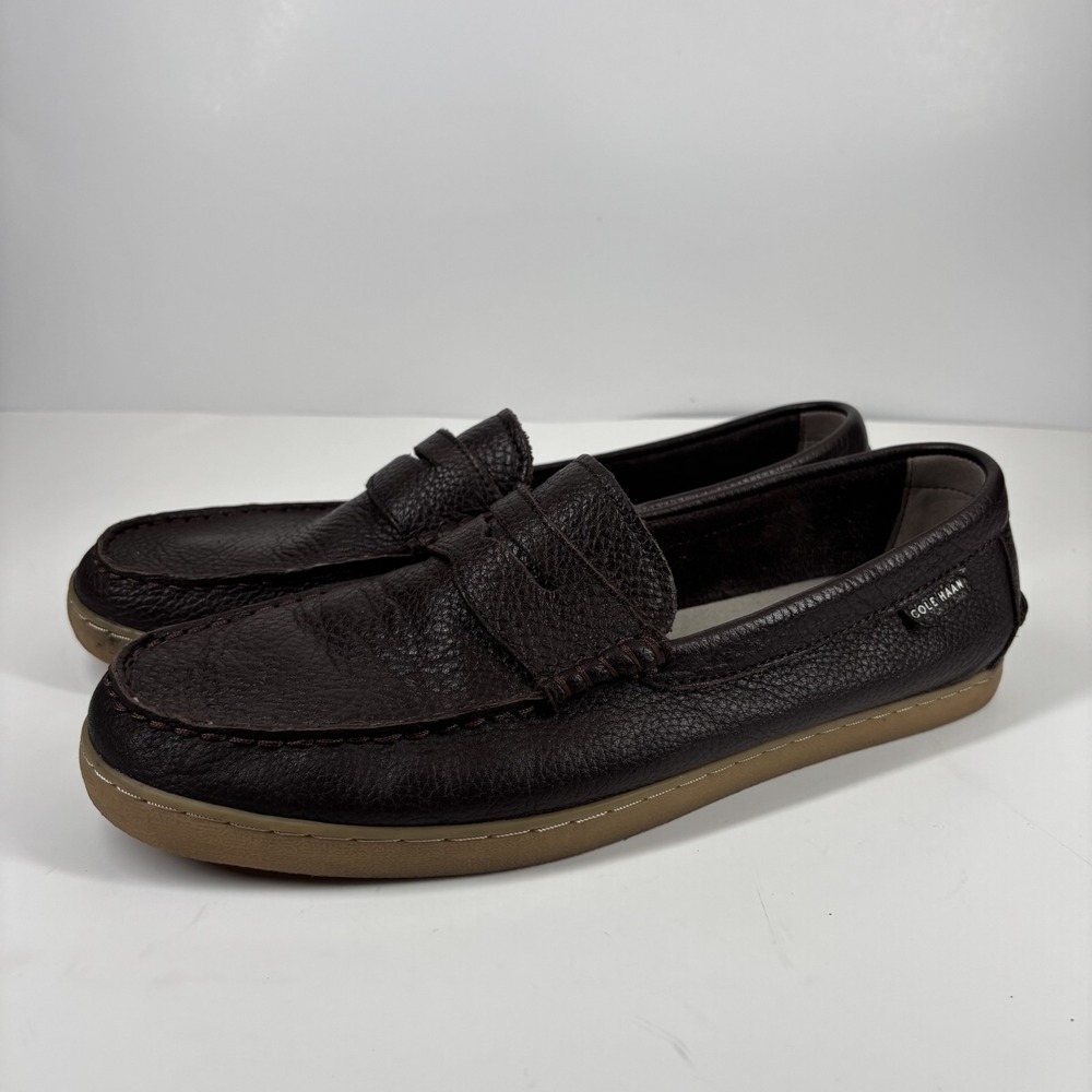 Cole Haan Pinch Weekender Men's 11M Brown Pebbled Leather Penny Loafer C23207